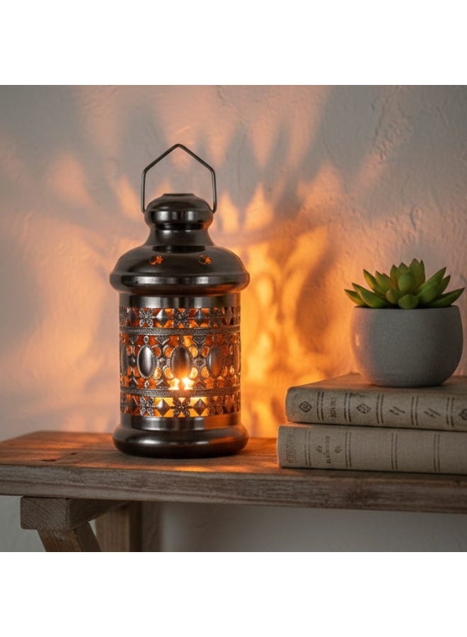 Candle Lanterns Ramadan Decorations: Vintage Decorative Hanging Silver Lantern Metal Birdcage - Centerpiece for Home Living Room 2 pack - Image 2